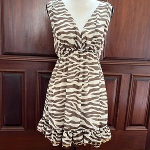 LaRok Flirty Animal Print Mini Dress - size Small